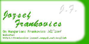 jozsef frankovics business card